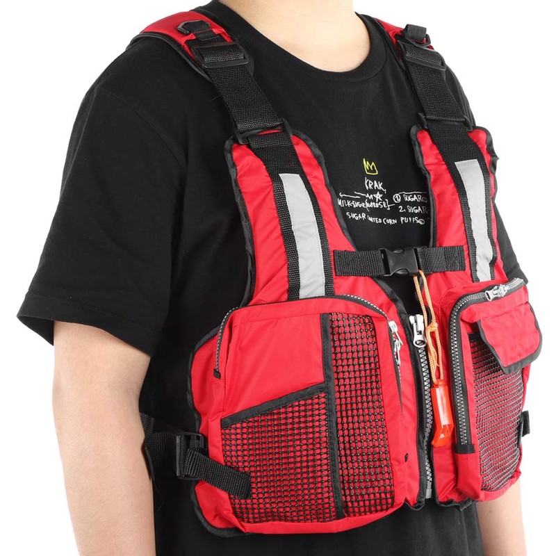 Portable Adult Floating Vest Fishing Waistcoat Multi Pocket Life Jacket