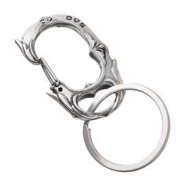 ArtemisClassic Baroque Carabiner Keyring ACK0057 Men Women Brand Jewelry Key Chain Key Ring Key Chain Key Case, Silver