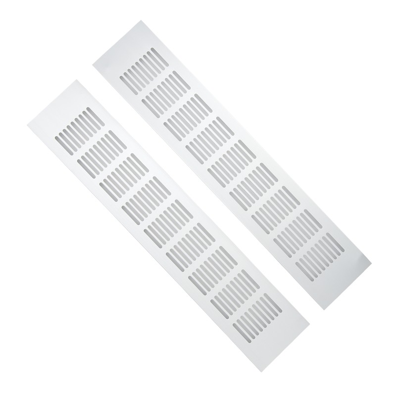 2 Pcs Air Vent Ventilation Grille Aluminium Alloy Rectangular Vent