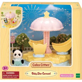 CALICO CRITTERS BABY STAR CAROUSEL & TONY POOKIE PANDA (CRITTER) #CC1916 NIB