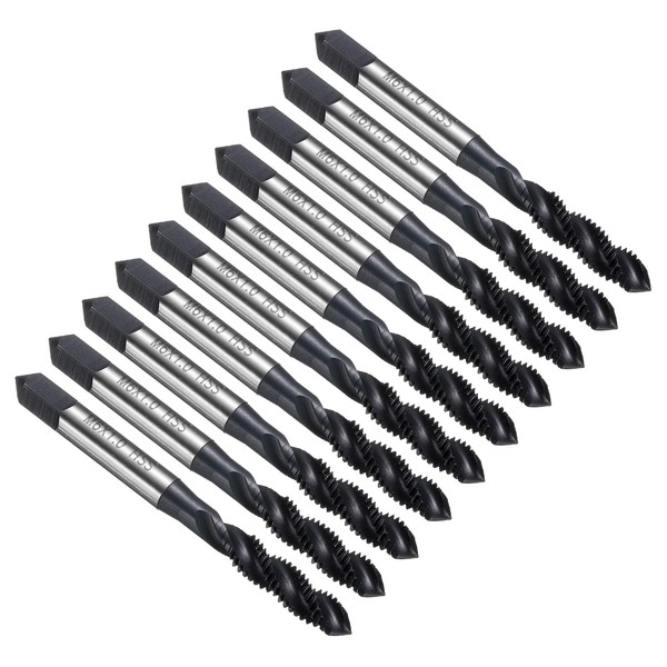 sourcing map 10pcs Spiral Flute Thread Taps M6 x 1