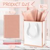 Yeaqee 10 Pack Metallic Paper Gift Bags with Handles Tissue
