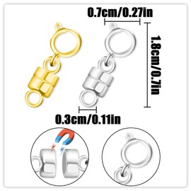 NILLOS Magnetic Clasps and Closures, 8 PCS Connector Clasps for Bracelet, Necklace (1.8 cm/0.7 in)