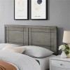 Pemberly Row Queen Modern Rubberwood and MDF Headboard in Gray