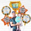 Hjvvr Fathers Day Decoration,5pcs Dad Balloons,18inch Daddy Foil Balloons,Best Dad