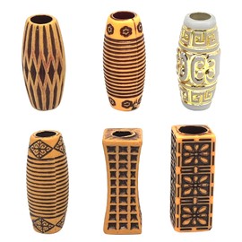 60pcs Mixed Dreadlocks Womans Rings Braid Beads,Plastic African Jewelry Dreadlocks Beads,for Braids Twists DIY (LQ607-1/LQ607-2/LQ607-3/LQ607-4/LQ607-5/LQ607-6)