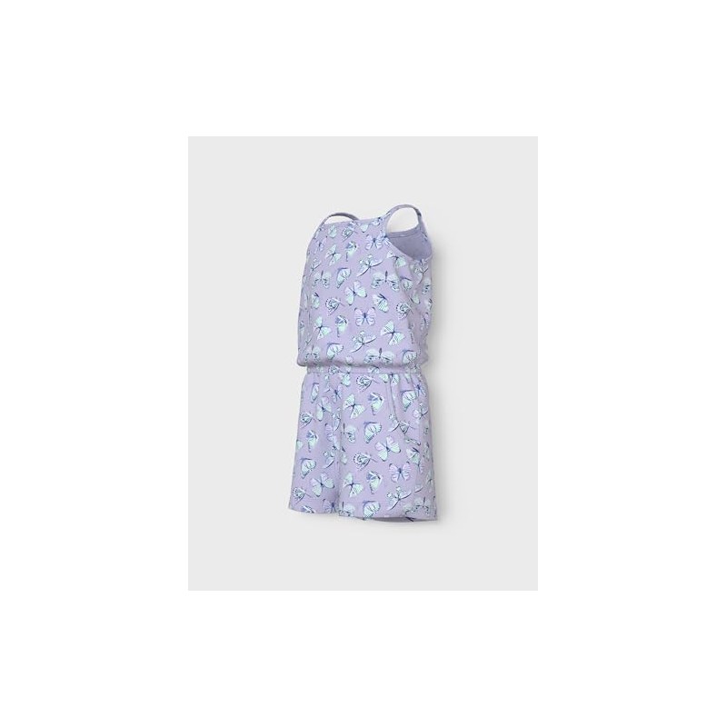 NAME IT Girls' Nmfvigga Strap Suit, Purple Heather