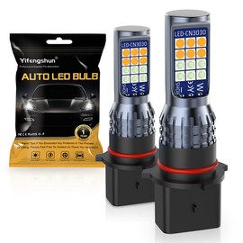 NHHEO PSX26W 12278 LED Fog Light Bulb Dual Color Amber&Ice Blue 24SMD 3030 Chips High Bright Fog Lamp/DRL Replacement H28W PWY26W(2pcs)