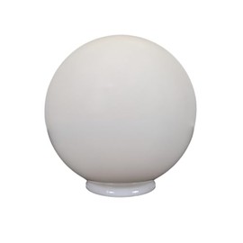 8" White Acrylic Lamp Post Globe | 4" Fitter Neck | Made in USA