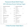 Password Book Refills - A-Z Password Notebook Refill Paper with