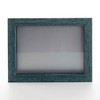 Rustic Blue 8x12 Wood Shadow Box Picture Frame with Silver