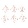 80pcs Airplane Shaped Paper Clips Rose Gold Prevent Rust Plane