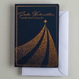 Art Nuvo Christmas Cards with Envelopes and Inserts - Set of 10 Exclusive Christmas Cards