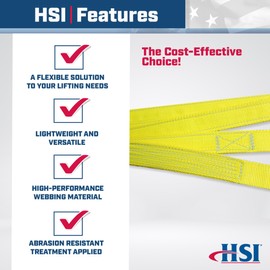 Two Ply 2" x 5' Triangle and Choker Nylon Type 1 Sling | TC2-802 | | 6,400 Lb. Vertical Capacity | Hanes Supply (HSI) Heavy Duty for Lifting and Towing