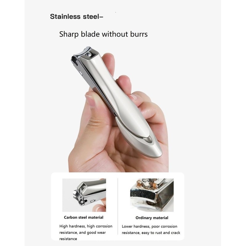 ztpato Anti-Splash Sharp self-Collecting Manicure Tools, Nail Scissors, Nail Clippers