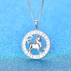 YL Leo Constellation Necklace Sterling Silver Zodiac Jewelry Astrology Coin