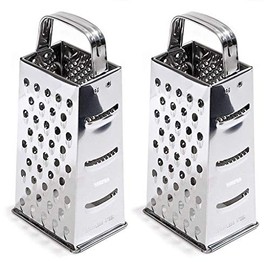Norpro 4-Sided Stainless Steel Grater 8.25" Tall (2-Pack)
