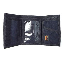 RFID Nylon Trifold Wallet w/Inside ID Window. Hook and Loop Closure. Made in USA (LAPD (Very Dark Blue))