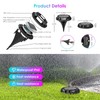 Fohil 12 Pack Solar Ground Lights Outdoor,12 LEDs Solar Disk