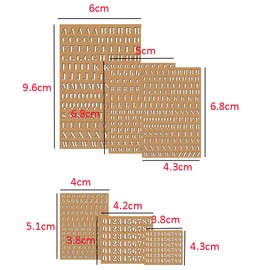 6 Sheets Metallic Alphabet Number Stickers Glitter Self Adhesive DIY Scrapbook Stickers Nail Art Crafts Stickers Self Adhesive Letters Stickers for Arts Craft Decors, Silver