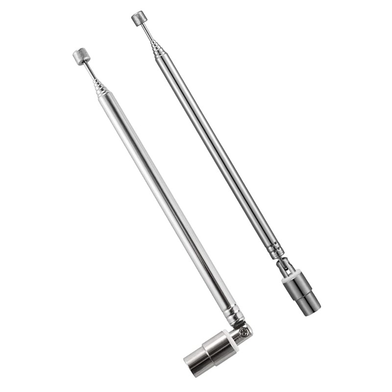 POBADY TV Male Plug Connector Telescopic Antenna 7 Sections PAL