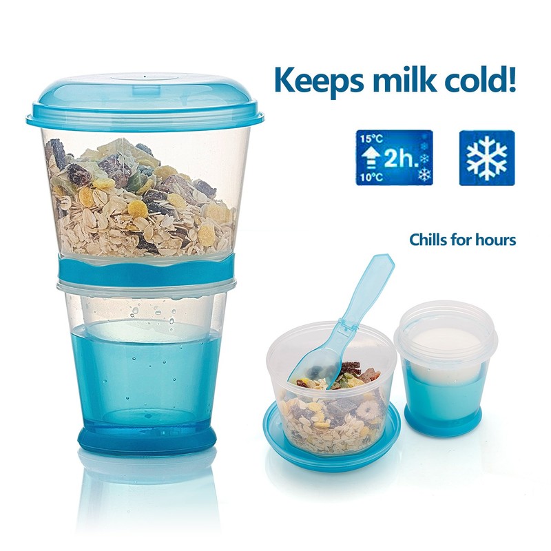 OVOY Cereal On the Go Cups Breakfast Drink Cups Portable