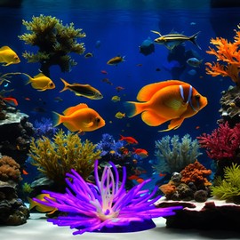 Glowing Coral Ornaments for Fish Tank | Suction Cups Soft Coral Ornaments for Fish Tank | Glowing in The Dark Aquarium Plant Decorations for Hotel Dorm Apartment Home