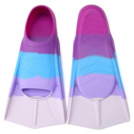 Foyinbet Kids Swim Fins,Short Youth Flippers Swimming Fins for Lap Swimming and Training for Children,Girls,Boys (Pearl Princess, Small)