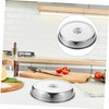 Healeved 2Pcs Stainless Steel Steak Cover, 24cm Round Griddle Dome,