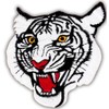 White Tiger Head Sew-On Badge / Iron-On Patch ca. 7.5