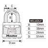 Master Lock M5JADLF Padlock, Keyed, Professional Specifications, Rustproof, Outdoor, High