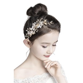 ARCADY Hair Accessory, Hair Ornament, Box Included, Recitals, Weddings, Children and Adults, Handmade by Artisans, Comb Type (Innocent Flower)