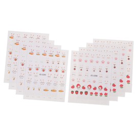 IWOWHERO 8 Sheets Rabbit Nail Stickers DIY Decals for Women Girls Holiday Nail Art Decals Decor
