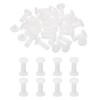 PATIKIL 15mm Chicago Screws 20 Sets Plastic Chicago Screw Slotted
