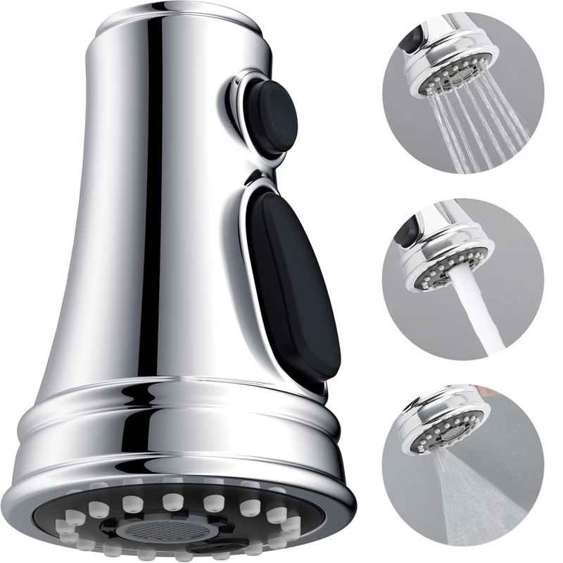 Hibbent 3 Modes Shower Head Kitchen Tap Replacement Pull-Out Shower