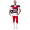Football Player Costume Mr Costumes Men's Carnival Rot Black White