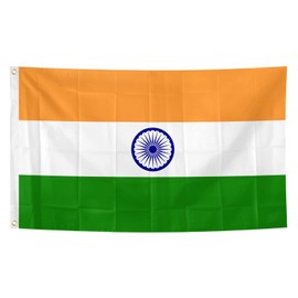 India Flag 3x5 Feet Polyester Fiber India Flag, Bright Colors, with Brass Grommets, Suitable for Living Rooms, Courtyards, Gardens,Party Gathering,Celebrations,Indoor and Outdoor Decoration