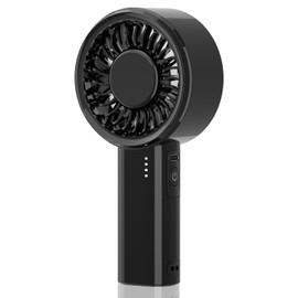 HandFan High Speed Handheld Mini Fan, Small Pocket Design Personal Fans Portable Rechargeable, 5 Gear Turbo Wind, Summer Essentials for Travel/Camping/Concerts/Commuting, Gifts for Men/Women (Black)