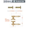 SORWDUERM 2 Pack Antique Door Lever with Lock and Key