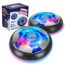 Hover Soccer Football for Boys Girls Toys, 2 Pack LED Soccer Ball Toys Playing Football Indoor Outdoor Game, Birthday Gifts for Kids Age 3 4 5 6 7 8-12 Year Old, Light-Up Toys Game for Kids 6-8
