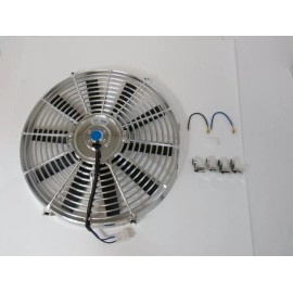 Hot Rod Chrome 14" Electric Fan Cooling Universal Radiator Fan Straight Blades 1950 CFM Chrome