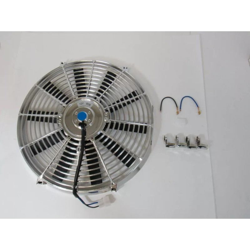 Hot Rod Chrome 14" Electric Fan Cooling Universal Radiator Fan