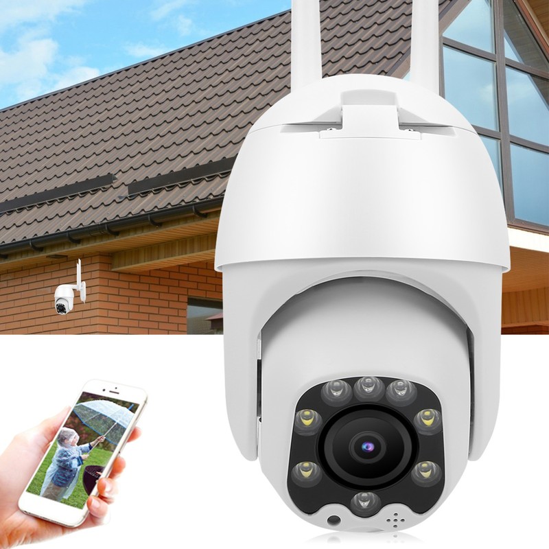 1080P Wifi PTZ Camera 8 Lights Nigh Vision IP66 Waterproof