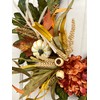 21" Diameter Fall Front Door Wreath with Cream Pumpkins, Fall
