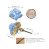 AMOYSTONE Blue Crystal Stone Knobs for Cabinets, Natural Stone Drawer