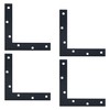 Alise Flat L Brackets for Wood,Black Flat Corner Brace Corner