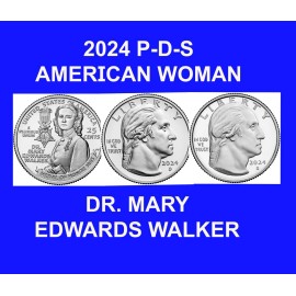 2024 P-D-S DR. MARY EDWARDS WALKER American Women 3 Coin