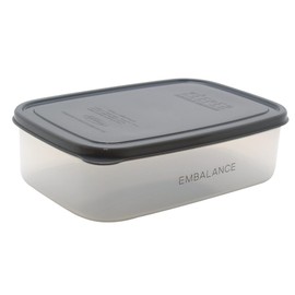 Willmax EMBALANCE Storage Container Rectangle Container (Square) L (4.5 fl oz (1,270 ml) Gray T12223 [Made in Japan]