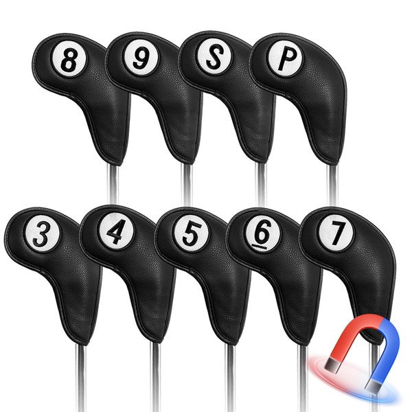 Golf Head Covers Magnetic Iron Magnetic Closure 9/11 Piece Set