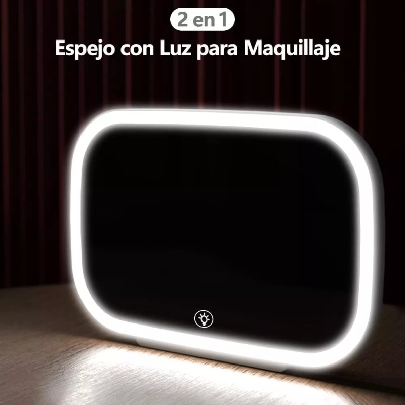 Emagie Espejo De Maquillaje Para Auto Con 3 Modos De